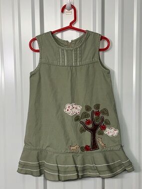 Vintage Faded Glory Toddler Girls Appliqué Cotton Dress Cottagecore Classic